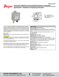 Thumbnail of document Manual - WHT Weather-Resistant Humidity/Temperature Transmitter